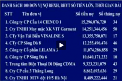 Các 'ông lớn' xây dựng là 'chúa Chổm' nợ bảo hiểm 